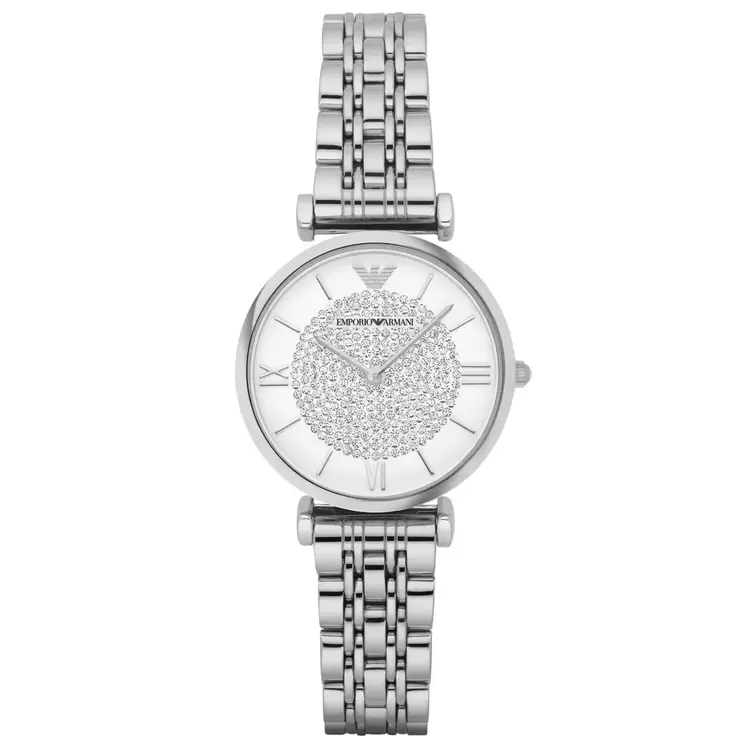 Emporio Armani AR1925 Kadın Kol Saati – Gümüş / Kristalli / 32 mm