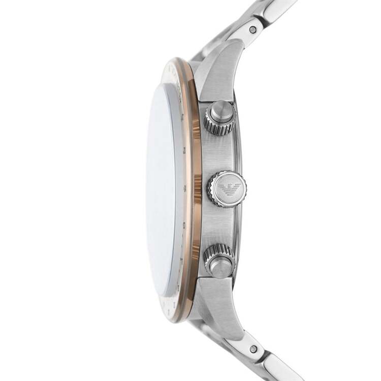 Emporio Armani AR11352 Erkek Kol Saati – Bej Kadran / Çelik / 3 ATM