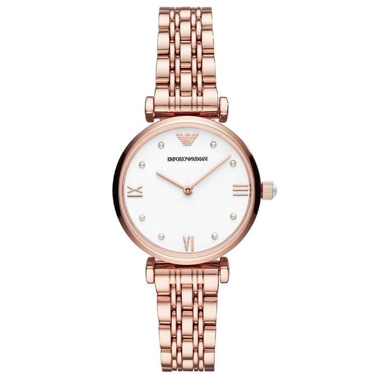 Emporio Armani AR11267 Kadın Kol Saati – Rose Gold / Beyaz Kadran / 32 mm
