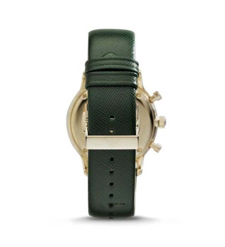 Emporio Armani AR1722 Erkek Kol Saati – Champagne Kadran / Yeşil Deri / 5 ATM