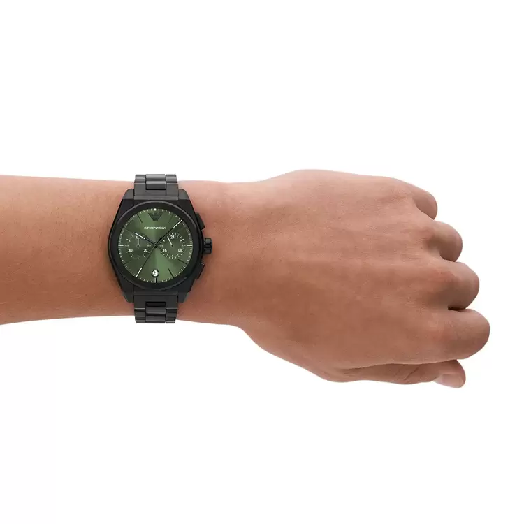 Emporio Armani AR11562 Erkek Kol Saati – Siyah / Yeşil / Çelik