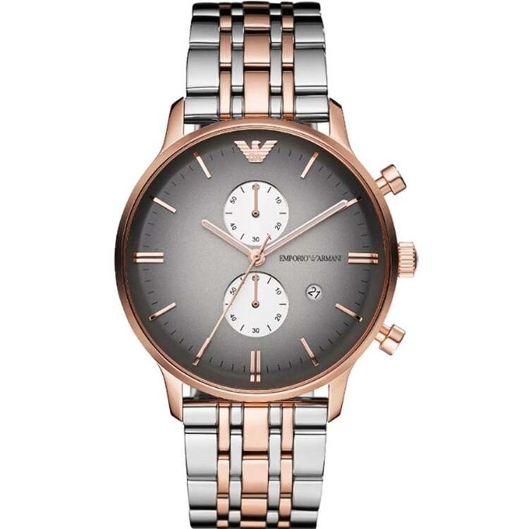 Emporio Armani AR1721 Erkek Kol Saati – Rose Gold / Gri Kadran / Chronograph