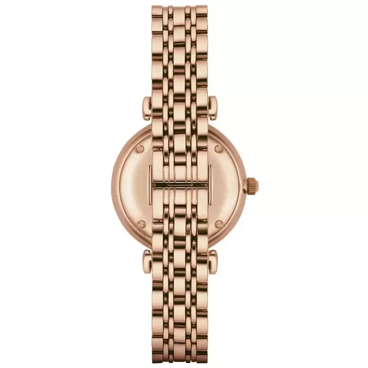 Emporio Armani AR1909 Kadın Kol Saati – Rose Gold / Beyaz Kristalli Kadran / 32 mm