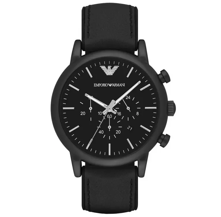 Emporio Armani AR1970 Erkek Kol Saati – Siyah / Deri / Kronograf
