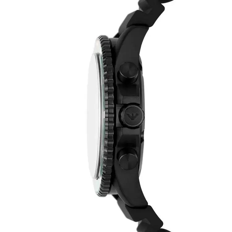 Emporio Armani AR11463 Erkek Kol Saati – Siyah Silikon / Yeşil Kadran / 10 ATM