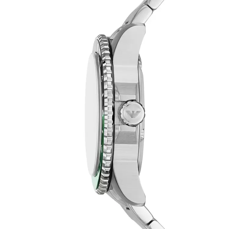 Emporio Armani AR11589 Erkek Kol Saati – Siyah & Yeşil GMT / Çelik / 10 ATM