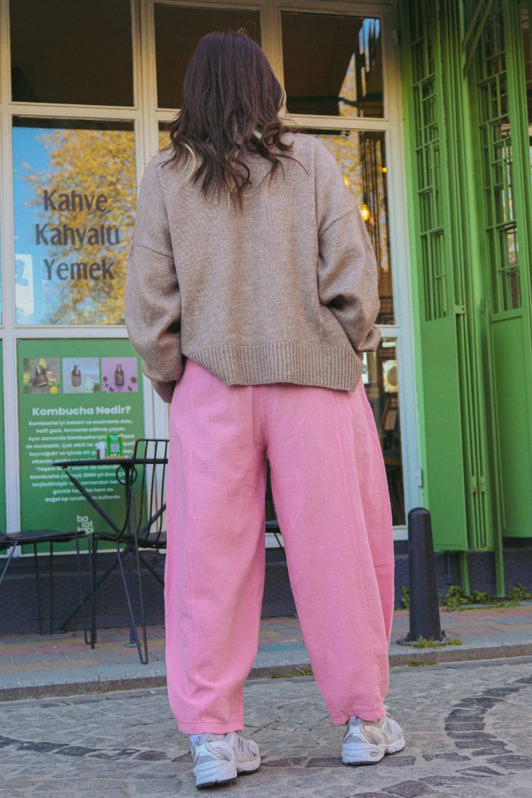 Oiki Pembe Balon Pantolon