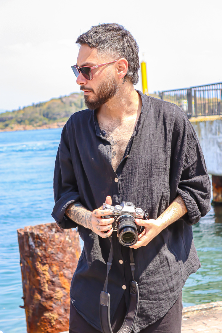 Oiki Midnight Nomad Unisex Bohem Siyah Gömlek
