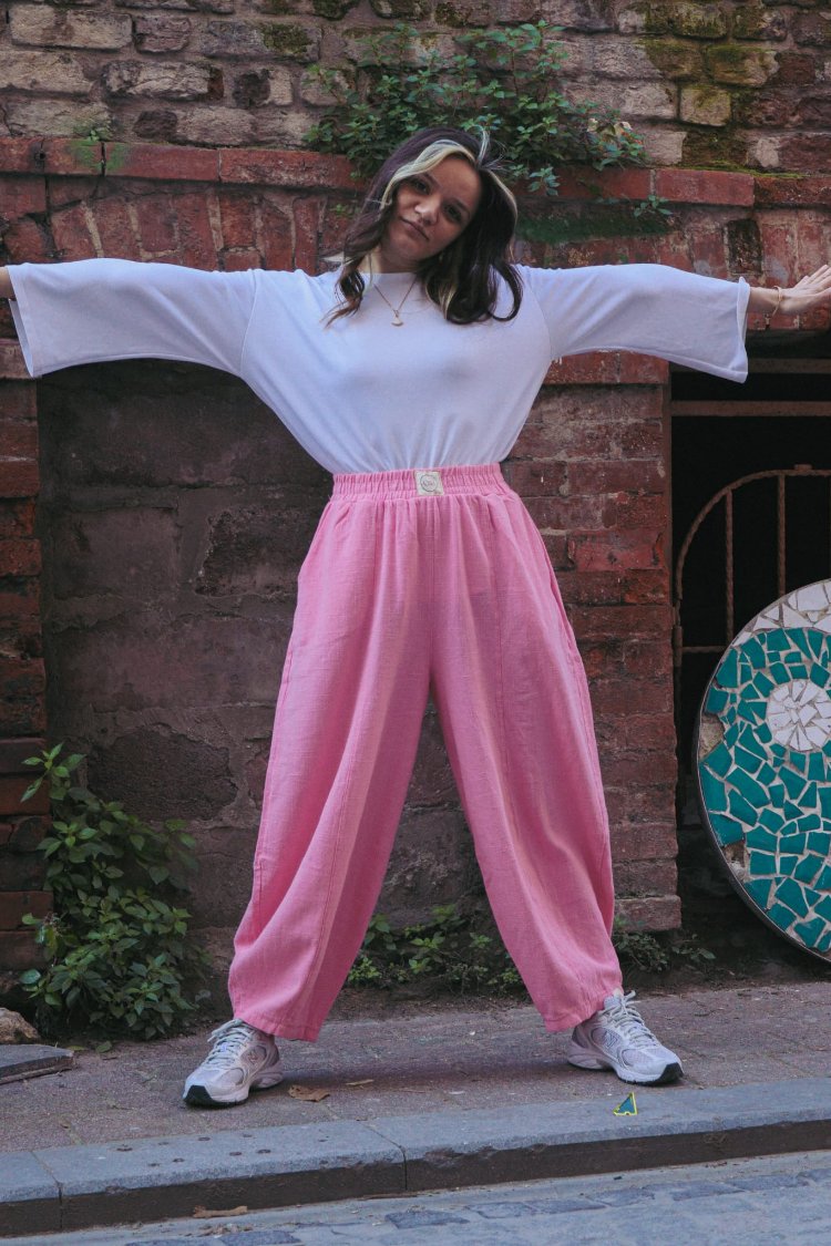 Oiki Pembe Balon Pantolon