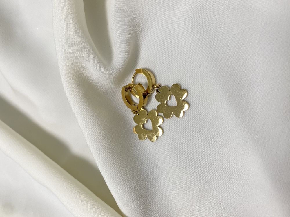 Sallantılı Çiçek Küpe