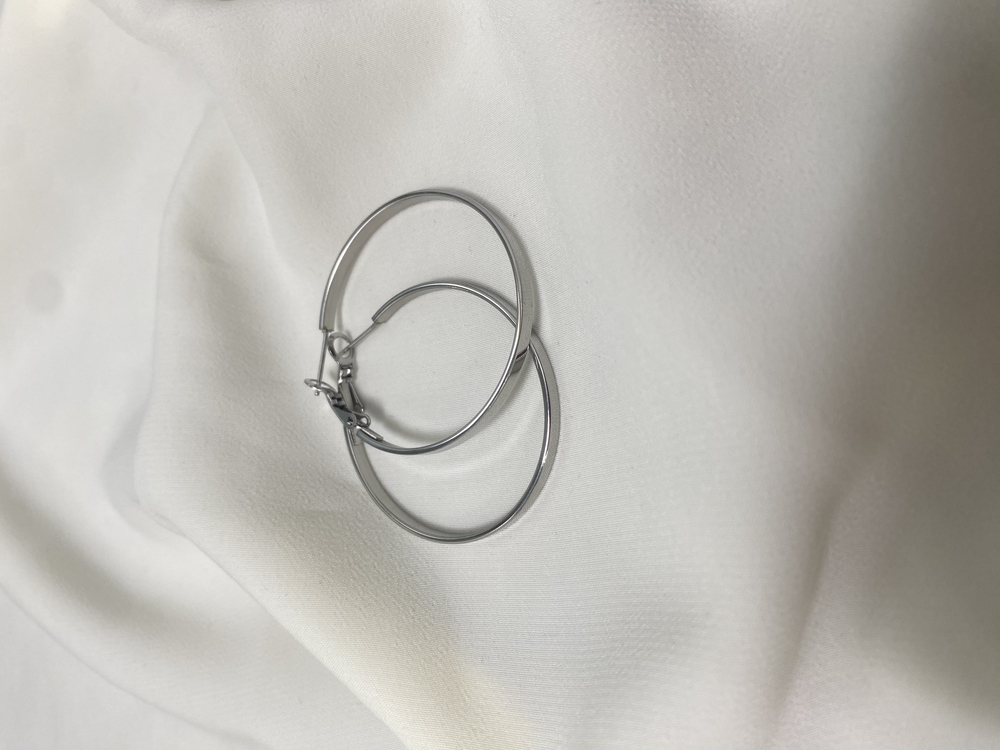 Gold/Silver Basic Halka Küpe