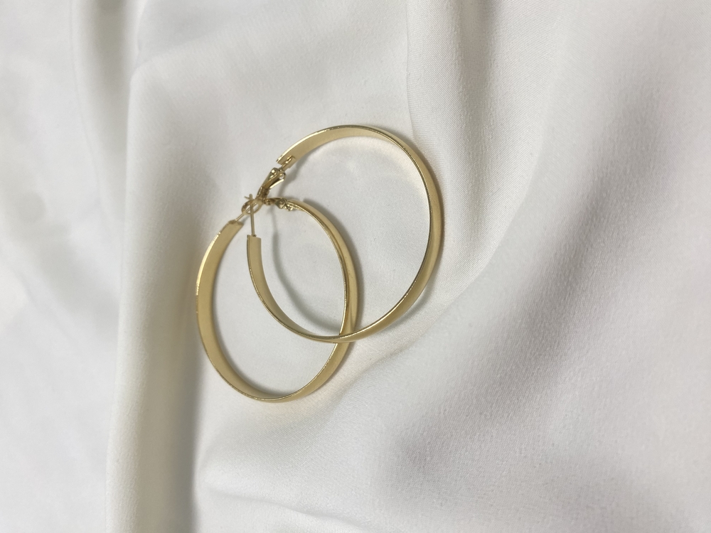 Gold/Silver Basic Halka Küpe