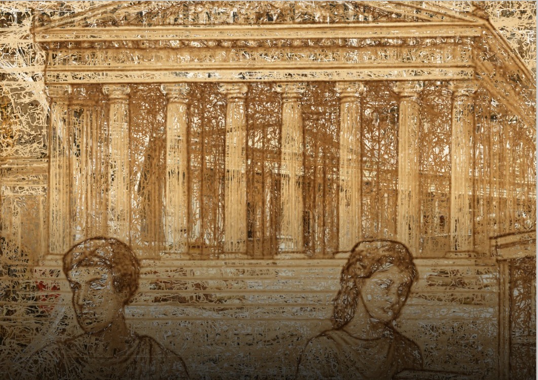 Antik İskenderiye Kütüphanesi Cephe Tasarımı (A3)