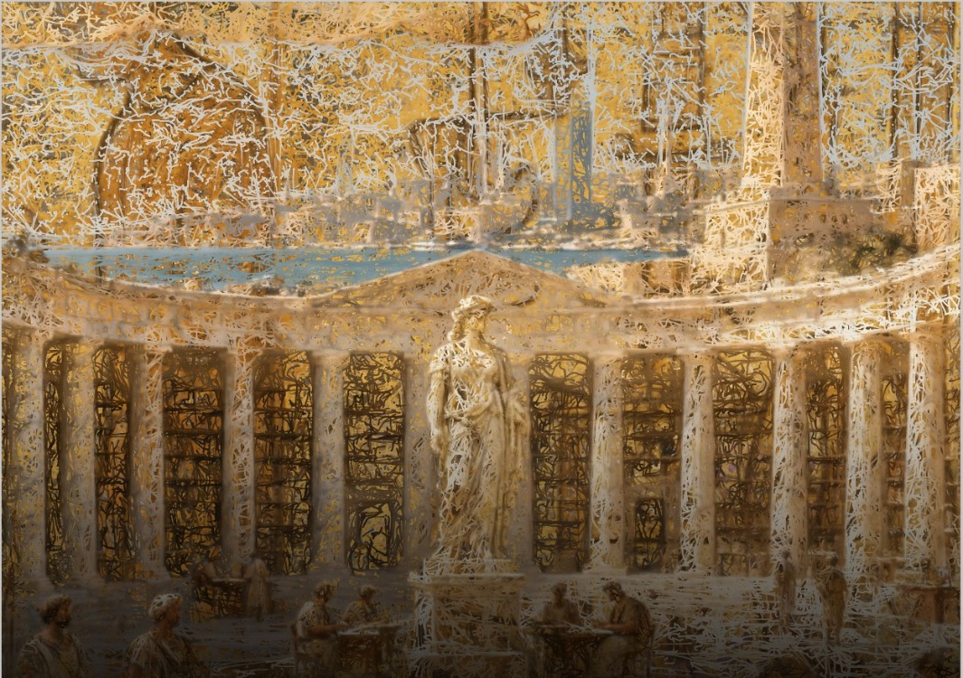 İskenderiye Kütüphanesi Bilgelik Meydanı ve Athena Heykeli (A3)