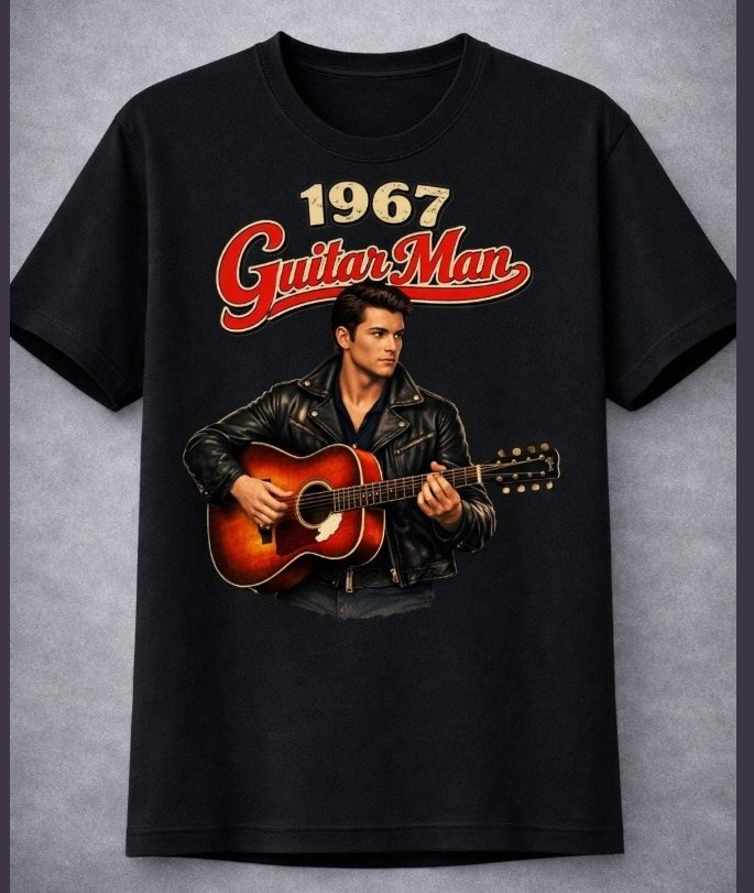 1967 Guitar Man Tişört