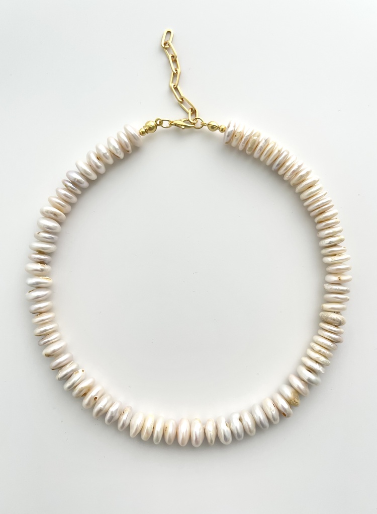 Disk incili Choker Model Kolye