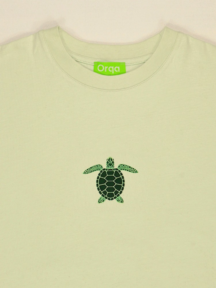 Unisex Kaplumbağa Baskılı %100 Pamuk Tshirt