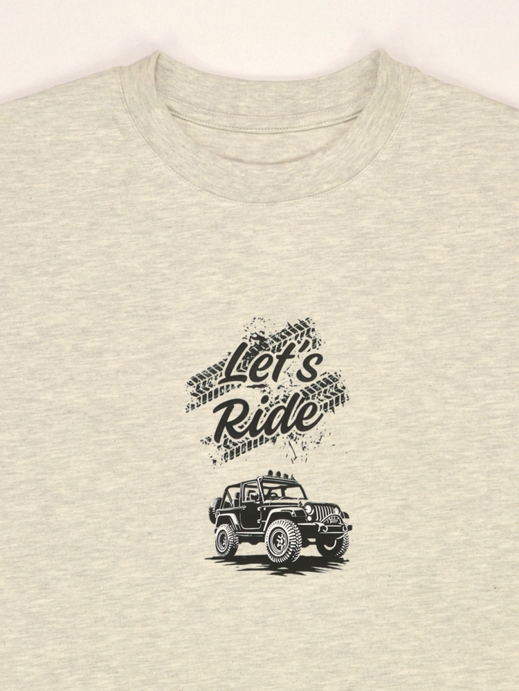 Unisex Off Road Temalı Baskılı %100 Pamuk Tshirt