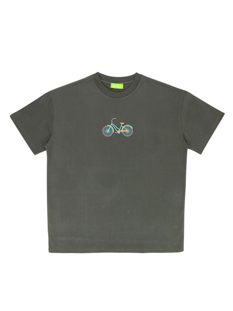 Unisex Bisiklet Baskılı %100 Pamuk Tshirt