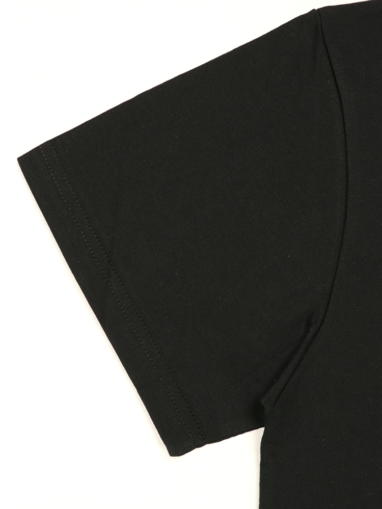 Unisex Fil Baskılı %100 Pamuk Basic Tshirt