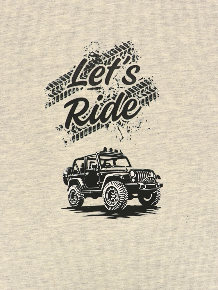 Unisex Off Road Temalı Baskılı %100 Pamuk Tshirt