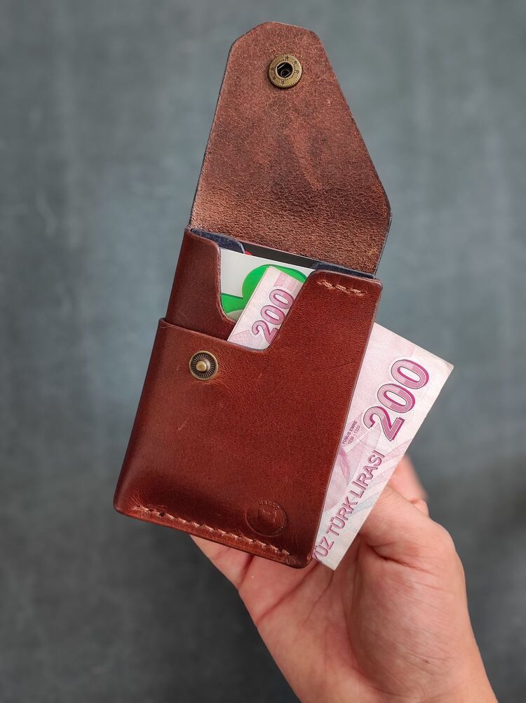 PIVOT-El Yapımı Hakiki Deri Cüzdan 