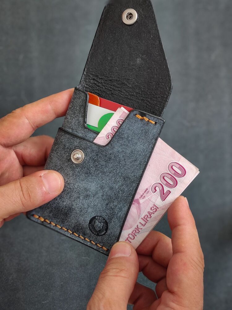 PIVOT-El Yapımı Hakiki Deri Cüzdan