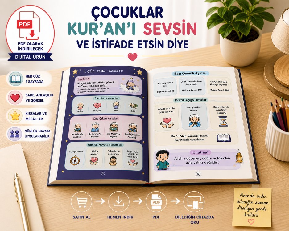 Çocuklar İçin Kuran-ı Kerim 30 sayfa (pdf) baskı size ait