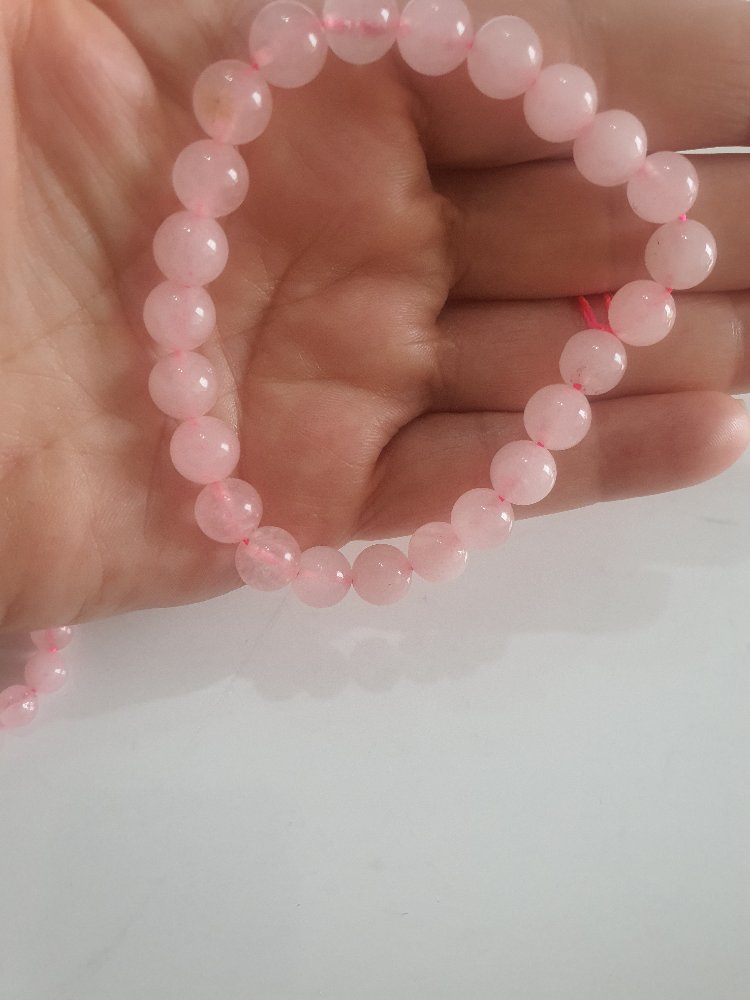 Pembe Kuvars 8mm bileklik