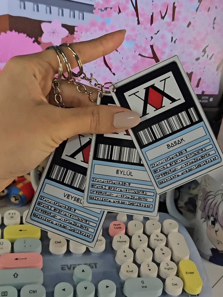 Isme Özel HxH Avcı Lisans Anahtarlık