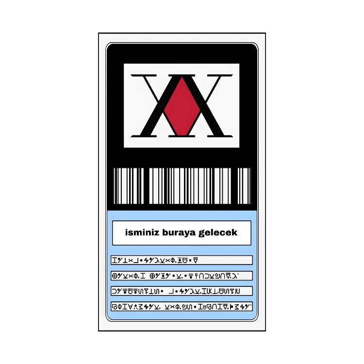 HxH Avcı Lisansı Kart Kaplaması