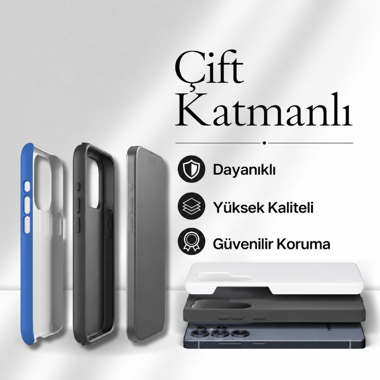 Demon Slayer Çift Katmanlı iPhone Telefon kılıfları