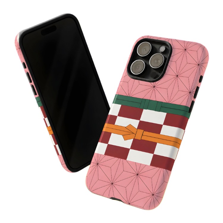 Demon Slayer Çift Katmanlı iPhone Telefon kılıfları