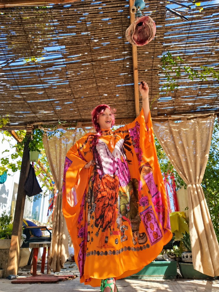 Tasarım Oversize Kaftan Elbise 'GÜNEŞİN ÖZGÜR HÂLİ'