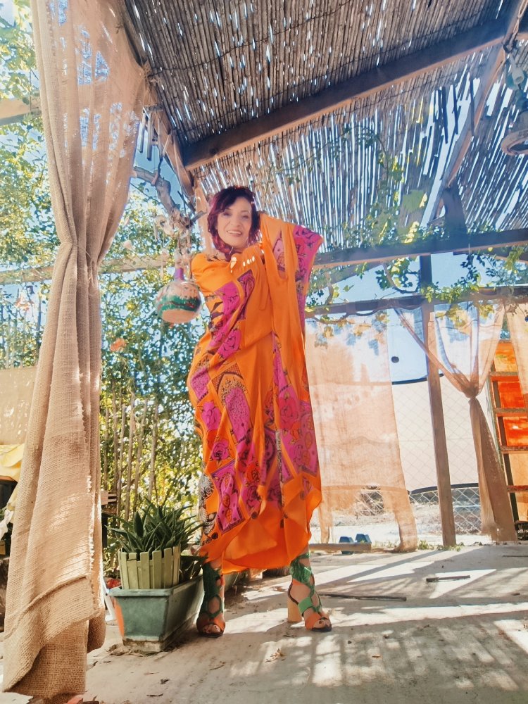 Tasarım Oversize Kaftan Elbise 'GÜNEŞİN ÖZGÜR HÂLİ'