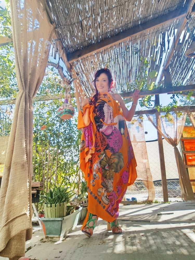 Tasarım Oversize Kaftan Elbise 'GÜNEŞİN ÖZGÜR HÂLİ'