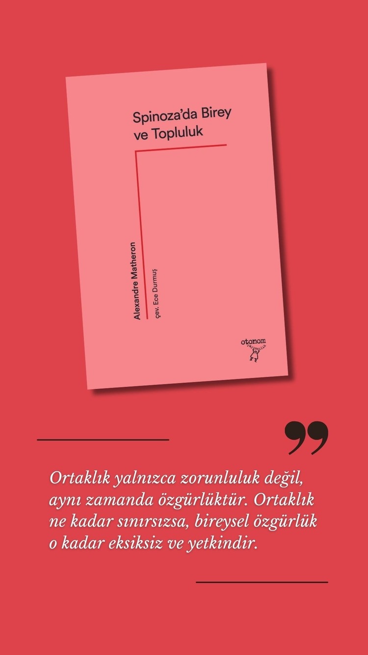 Spinoza'da Birey ve Topluluk