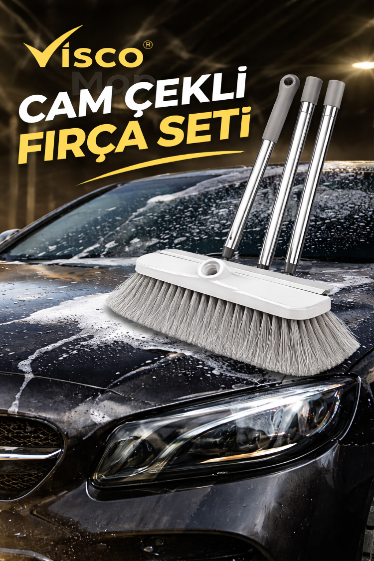 Profesyonel Cam Çekli Fırça Seti