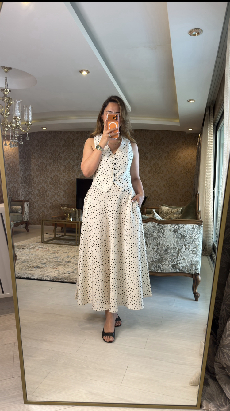 Polka Puantiyeli Takım