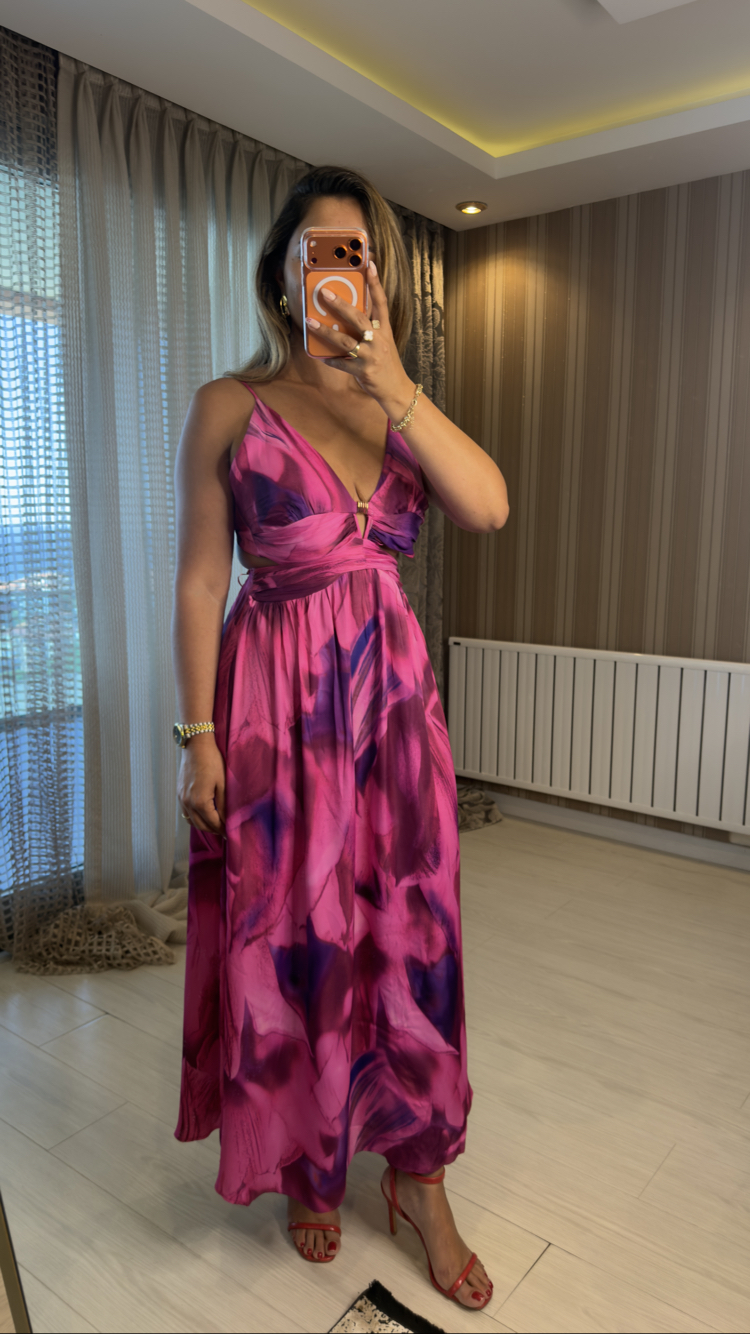 Fuşya elbise