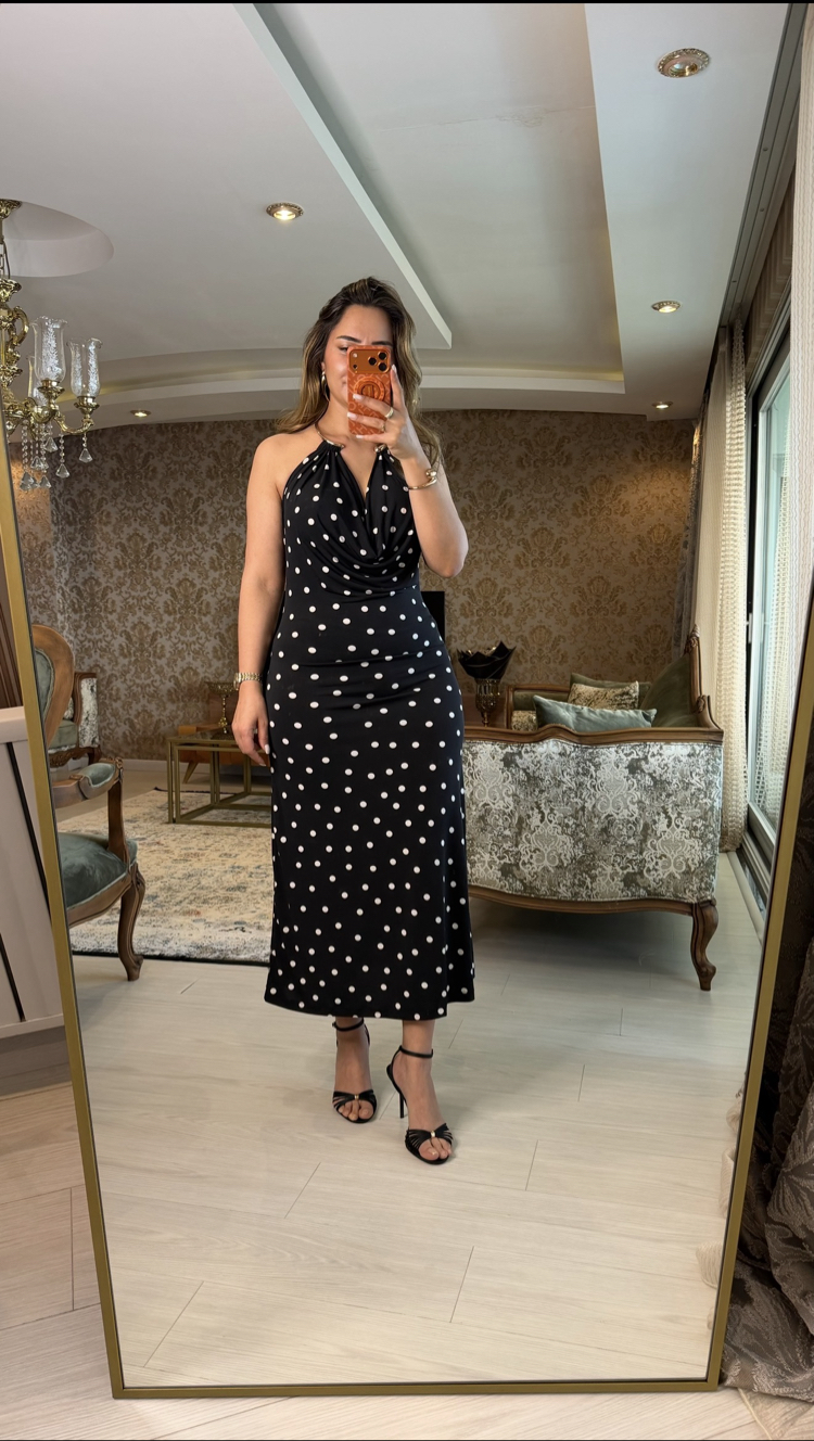 Diva puantiyeli elbise