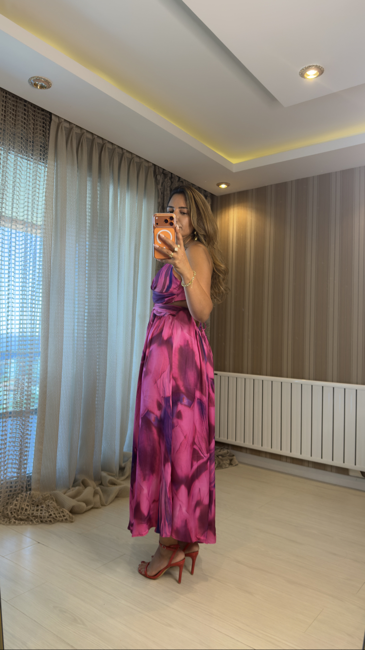 Fuşya elbise