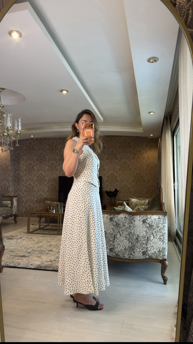 Polka Puantiyeli Takım