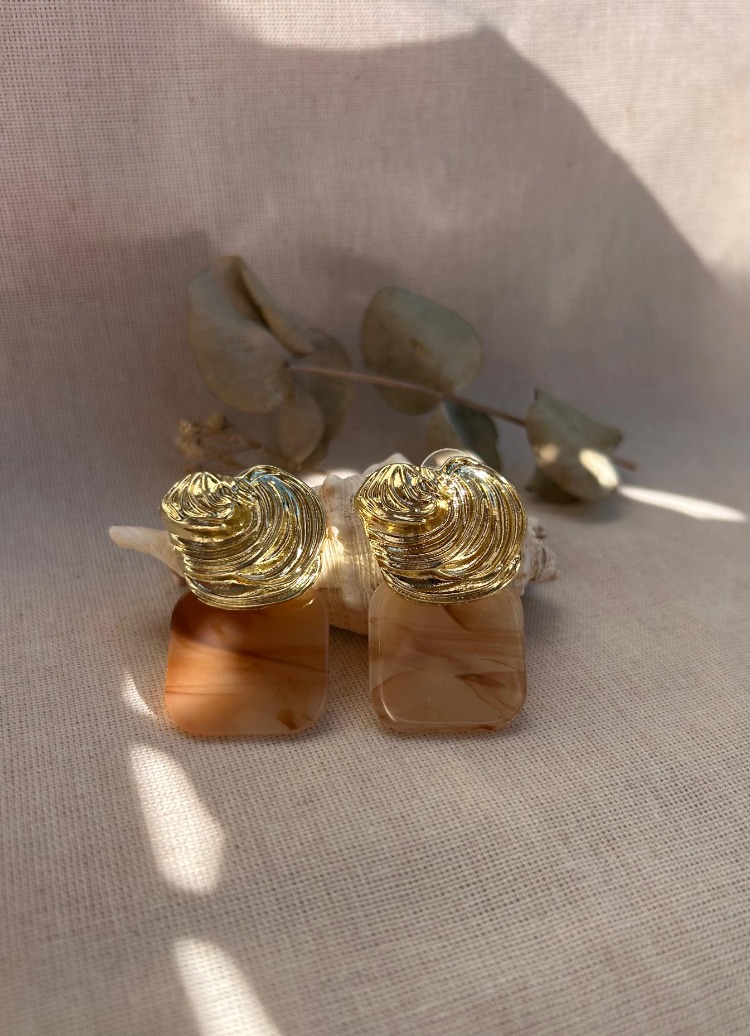 Gold Wave Küpe