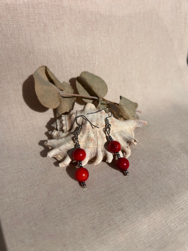 Coral Beads Küpe