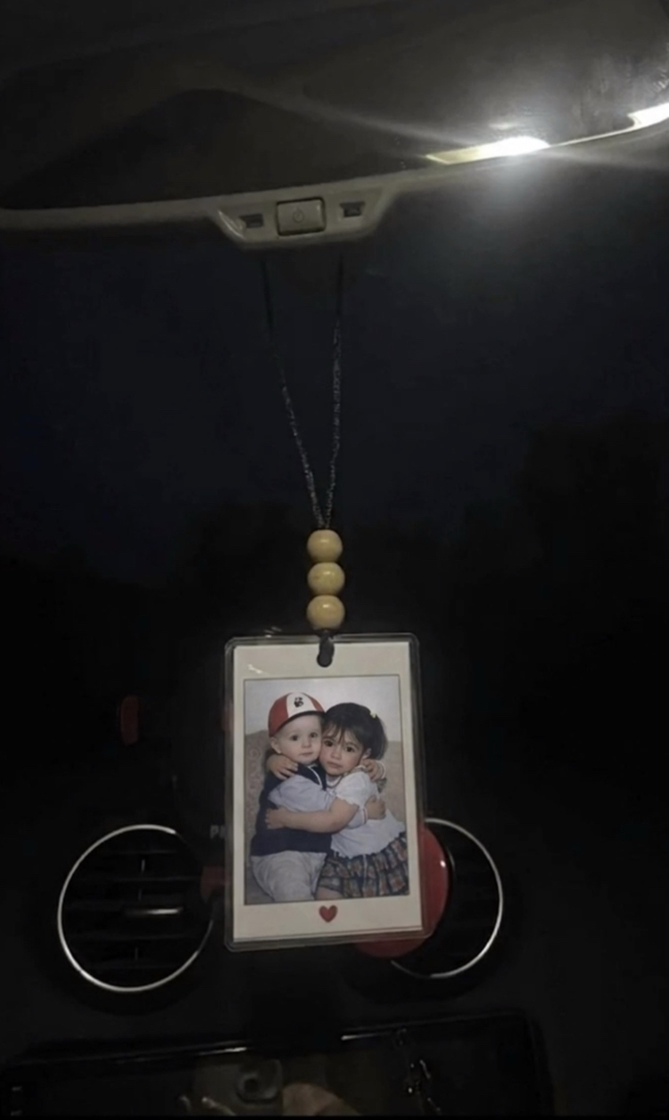 Resimli dikiz ayna süsü