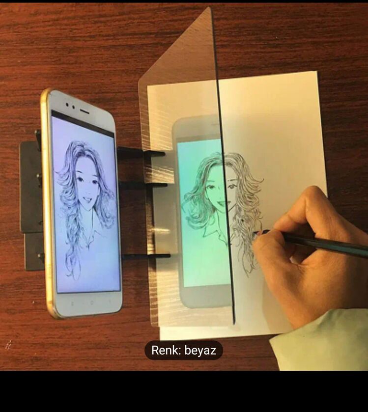 Telefondan Optik Çizim kopyalama Düzeneği 