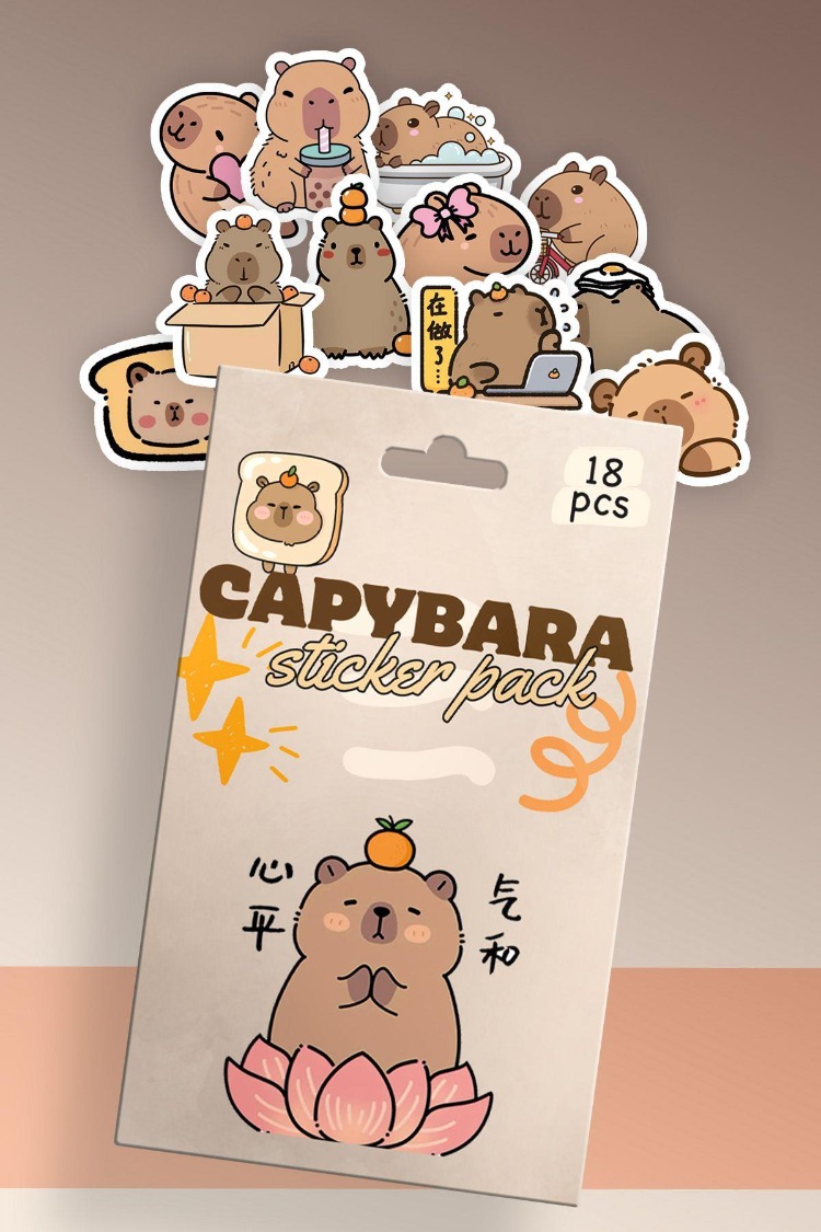 CAPY BARA 18Lİ STICKER