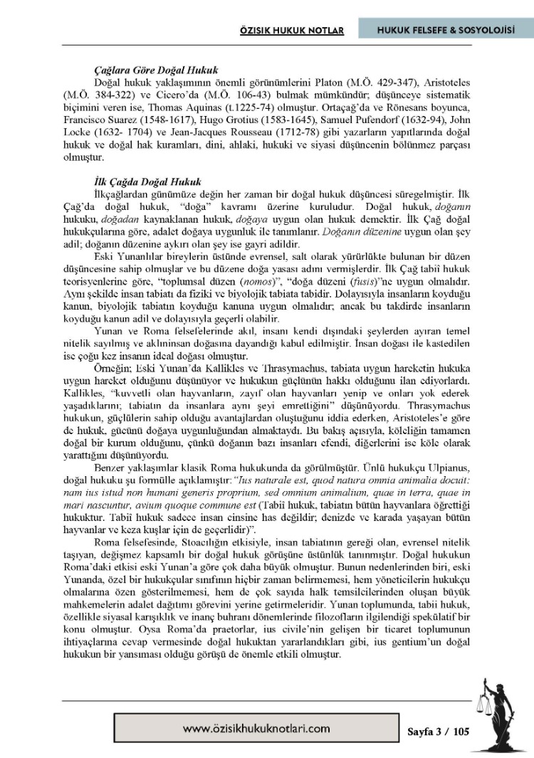 HUKUK FELSEFESİ & SOSYOLOJİSİ-(TEK DÖNEM)