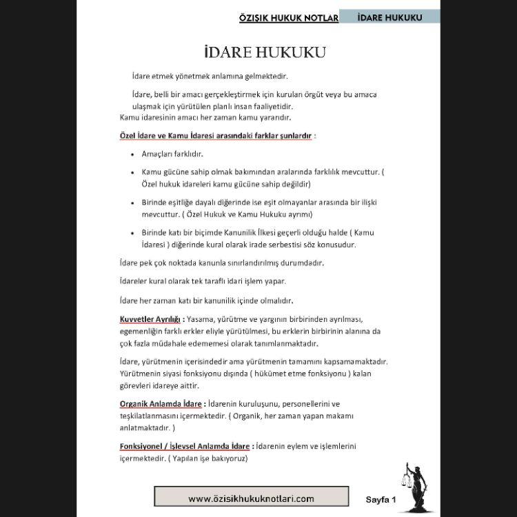 İDARE HUKUKU-GÜZ DÖNEM.VİZE.(A).CLASS